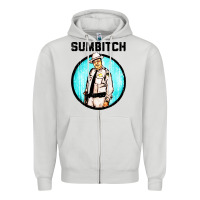 Dove Grey sumbitch Zipper Hoodie - linhVisuals