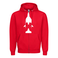 Red Virgin Galactic Evolution Zipper Hoodie - linhVisuals