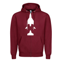 Burgundy Virgin Galactic Evolution Zipper Hoodie - linhVisuals