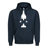 Navy Virgin Galactic Evolution Zipper Hoodie - linhVisuals