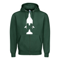 Sports Green Virgin Galactic Evolution Zipper Hoodie - linhVisuals