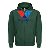 Sports Green Valvoline Zipper Hoodie - linhVisuals
