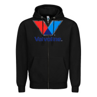 Black Valvoline Zipper Hoodie - linhVisuals