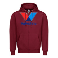 Burgundy Valvoline Zipper Hoodie - linhVisuals