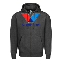 Charcoal Heather Valvoline Zipper Hoodie - linhVisuals