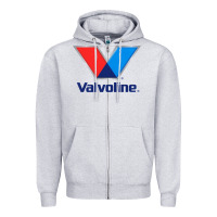 Heather Grey Valvoline Zipper Hoodie - linhVisuals