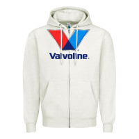 Oatmeal Heather Valvoline Zipper Hoodie - linhVisuals