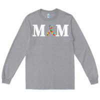 Heather Grey LIL Autism Mom Long Sleeve Tee - CowhideDigitalArt