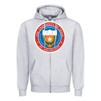 Heather Grey university of texas at arlington seal Zipper Hoodie - linhVisuals