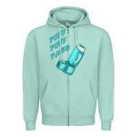Seafoam puff puff pass inhaler Zipper Hoodie - linhVisuals