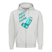 Dove Grey puff puff pass inhaler Zipper Hoodie - linhVisuals