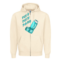 Sandshell puff puff pass inhaler Zipper Hoodie - linhVisuals