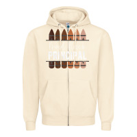Sandshell womens proud black principal, black history month school principal v n Zipper Hoodie - linhVisuals