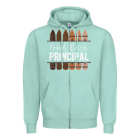 Seafoam womens proud black principal, black history month school principal v n Zipper Hoodie - linhVisuals