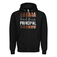 Black womens proud black principal, black history month school principal v n Zipper Hoodie - linhVisuals