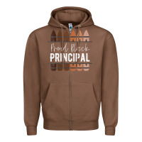 Chestnut womens proud black principal, black history month school principal v n Zipper Hoodie - linhVisuals