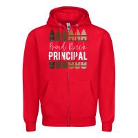 Red womens proud black principal, black history month school principal v n Zipper Hoodie - linhVisuals