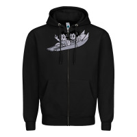 Black newastro boy and uran Zipper Hoodie - linhVisuals