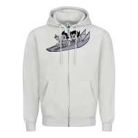 Dove Grey newastro boy and uran Zipper Hoodie - linhVisuals