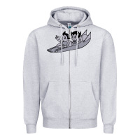 Heather Grey newastro boy and uran Zipper Hoodie - linhVisuals