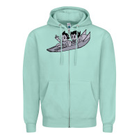 Seafoam newastro boy and uran Zipper Hoodie - linhVisuals