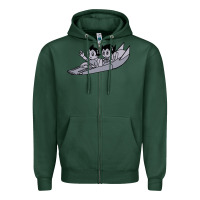 Sports Green newastro boy and uran Zipper Hoodie - linhVisuals