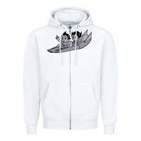 White newastro boy and uran Zipper Hoodie - linhVisuals