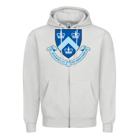 Dove Grey columbia university shield Zipper Hoodie - linhVisuals