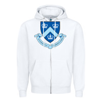 White columbia university shield Zipper Hoodie - linhVisuals