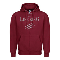 Burgundy funny drugs the line king design Zipper Hoodie - linhVisuals