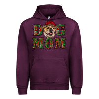 Mauve Wine Christmas English Bulldog Mom Urban Hoodie - RanaPortraitStore