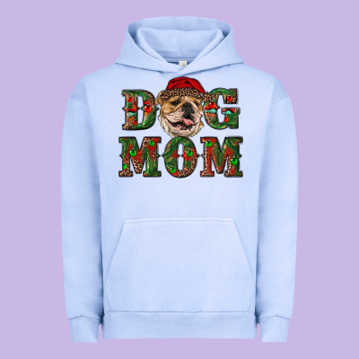 Christmas English Bulldog Mom Urban Hoodie Designed By Ranaportraitstore