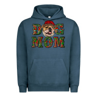 Pigment Midnight Navy Christmas English Bulldog Mom Urban Hoodie - RanaPortraitStore