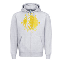 Heather Grey time team Zipper Hoodie - linhVisuals