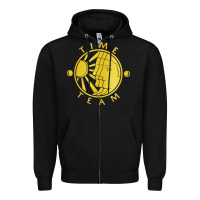 Black time team Zipper Hoodie - linhVisuals