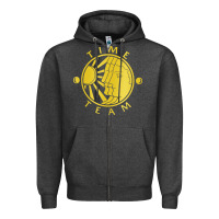 Charcoal Heather time team Zipper Hoodie - linhVisuals