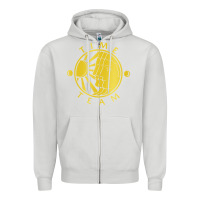Dove Grey time team Zipper Hoodie - linhVisuals