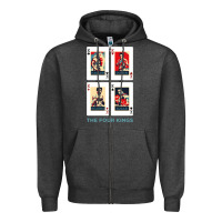 Charcoal Heather the four kings of boxing Zipper Hoodie - linhVisuals