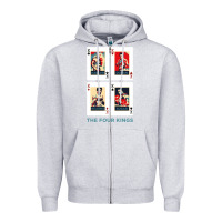 Heather Grey the four kings of boxing Zipper Hoodie - linhVisuals