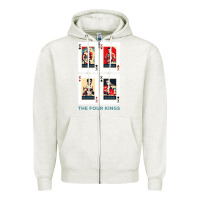 Oatmeal Heather the four kings of boxing Zipper Hoodie - linhVisuals