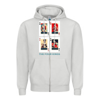 Dove Grey the four kings of boxing Zipper Hoodie - linhVisuals