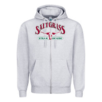 Heather Grey Saltgrass Steakhouse Zipper Hoodie - linhVisuals