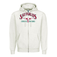 Oatmeal Heather Saltgrass Steakhouse Zipper Hoodie - linhVisuals