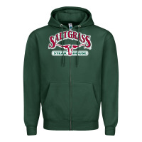 Sports Green Saltgrass Steakhouse Zipper Hoodie - linhVisuals