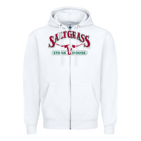 White Saltgrass Steakhouse Zipper Hoodie - linhVisuals