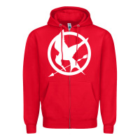 Red The Hunger Games Trilogy Zipper Hoodie - linhVisuals
