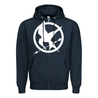 Navy The Hunger Games Trilogy Zipper Hoodie - linhVisuals