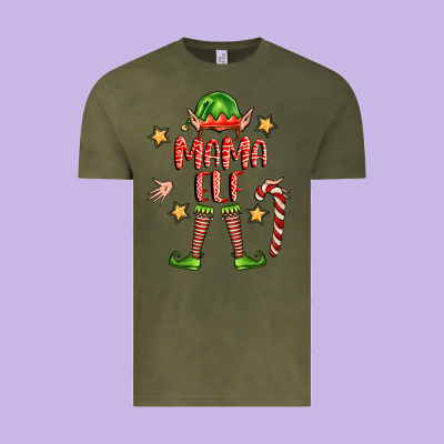 Mama Elf Vintage Tee Designed By Fadigitalartstudio