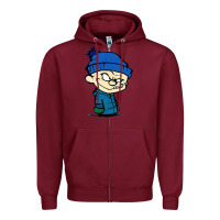 Burgundy calvin Zipper Hoodie - linhVisuals