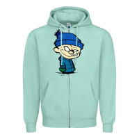 Seafoam calvin Zipper Hoodie - linhVisuals